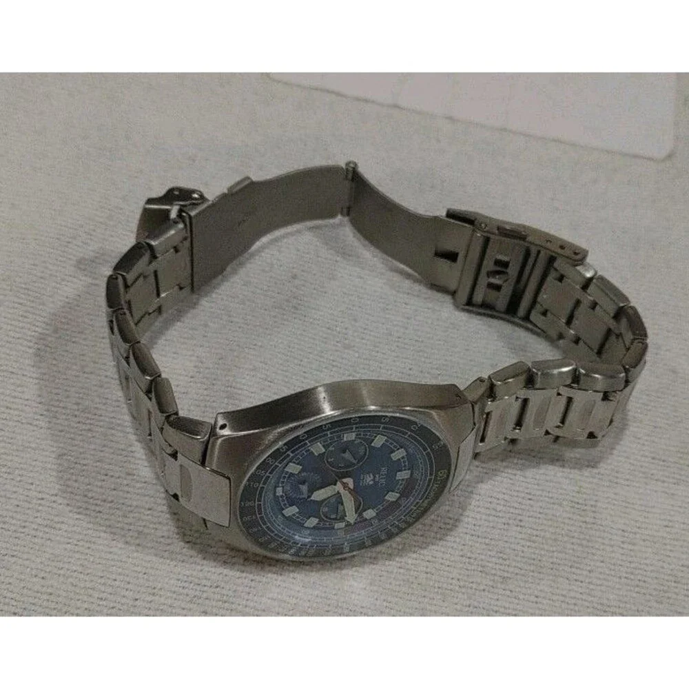Relic Wet Men ZR15441 Blue Dial Chronograph Stainless Steel Quartz 43mm Watch